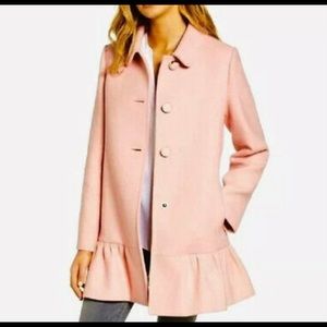 Kate Spade Jasper flounced hem coat